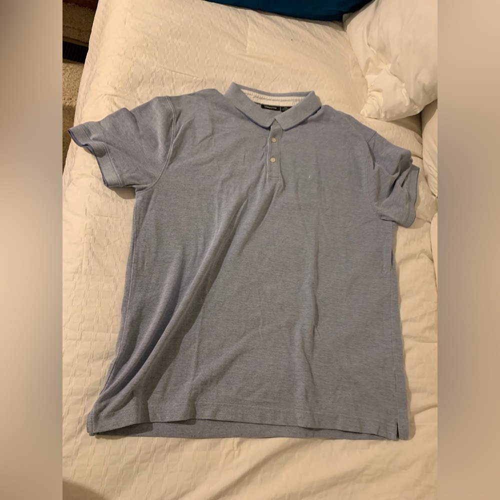 Men’s Claiborne 2XL blue polo. Excellent condition, no issues.